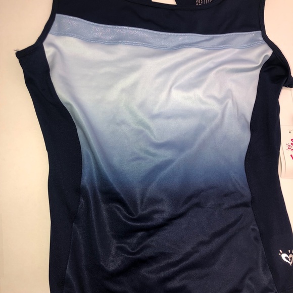 Justice Active Blue Ombre Leotard Size 20 - Picture 5 of 9
